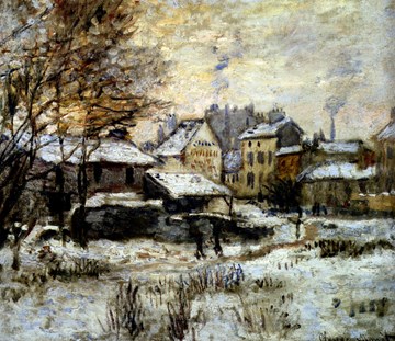 Claude Monet French 1840 - 1926 Snow Effect With Setting Sun 1875 Oil on canvas